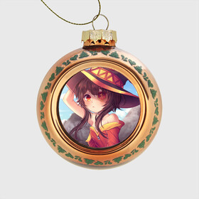 Стеклянный ёлочный шар с принтом KonoSuba в городе Новоалтайск, Стекло | Диаметр: 80 мм | aqua | darkness | kono subarashii | konosuba | megumin | этот замечательный мир