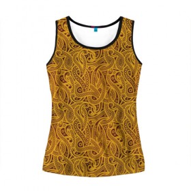 Женская майка 3D с принтом Старинный узор в городе Новоалтайск, 100% полиэстер | круглая горловина, прямой силуэт, длина до линии бедра | 