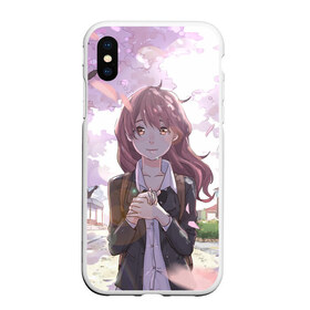 Чехол для iPhone XS Max матовый с принтом A Silent Voice в городе Новоалтайск, Силикон | Область печати: задняя сторона чехла, без боковых панелей | Тематика изображения на принте: a silent voice | anime | koe no katachi | shouko nishimiya | shouya ishida | аниме | форма голоса