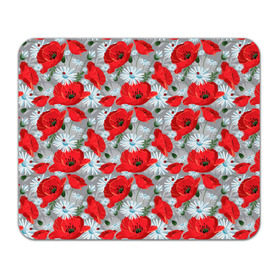 Коврик прямоугольный Маки: в городе Новоалтайск, натуральный каучук | размер 230 х 185 мм; запечатка лицевой стороны | маки | цветы