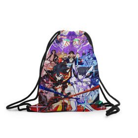 Рюкзак-мешок 3D с принтом Kill La Kill в городе Новоалтайск, 100% полиэстер | плотность ткани — 200 г/м2, размер — 35 х 45 см; лямки — толстые шнурки, застежка на шнуровке, без карманов и подкладки | anime | kill la kill | ryuko matoi | аниме | круши кромсай | рюко матой | убей | умри