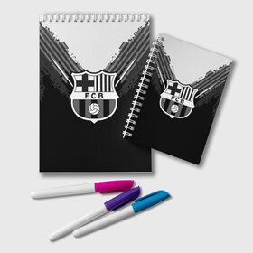 Блокнот с принтом Barcelona abstract original в городе Новоалтайск, 100% бумага | 48 листов, плотность листов — 60 г/м2, плотность картонной обложки — 250 г/м2. Листы скреплены удобной пружинной спиралью. Цвет линий — светло-серый
 | football | soccer | барселона
