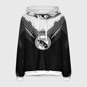 Мужская толстовка 3D с принтом Real Madrid abstract original в городе Новоалтайск, 100% полиэстер | двухслойный капюшон со шнурком для регулировки, мягкие манжеты на рукавах и по низу толстовки, спереди карман-кенгуру с мягким внутренним слоем. | football | soccer | реал мадрид