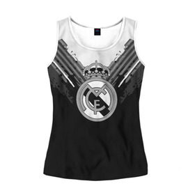 Женская майка 3D с принтом Real Madrid abstract original в городе Новоалтайск, 100% полиэстер | круглая горловина, прямой силуэт, длина до линии бедра | football | soccer | реал мадрид