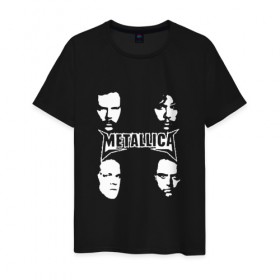 Мужская футболка хлопок с принтом Metallica в городе Новоалтайск, 100% хлопок | прямой крой, круглый вырез горловины, длина до линии бедер, слегка спущенное плечо. | m | metallica | группа | джеймс хэтфилд | кирк хэмметт | ларс ульрих | метал | металика | металлика | миталика | музыка | роберт трухильо | рок | трэш | трэшметал | хард | хардрок | хеви | хевиметал