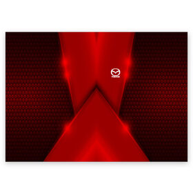Поздравительная открытка с принтом Mazda car sport RED в городе Новоалтайск, 100% бумага | плотность бумаги 280 г/м2, матовая, на обратной стороне линовка и место для марки
 | Тематика изображения на принте: auto | automobile | car | carbon | machine | mazda | motor | motor car | sport car | автомашина | бренд | легковой автомобиль | мазда | марка | спортивный автомобиль | тачка