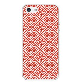 Чехол для iPhone 5/5S матовый с принтом Духобор (Обережная Вышивка) в городе Новоалтайск, Силикон | Область печати: задняя сторона чехла, без боковых панелей | орнамент | русь | узоры