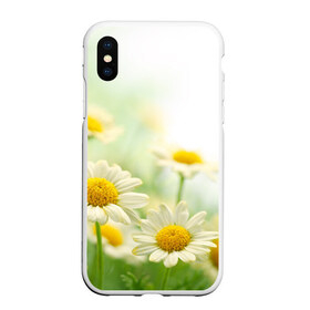 Чехол для iPhone XS Max матовый с принтом Полевые ромашки в городе Новоалтайск, Силикон | Область печати: задняя сторона чехла, без боковых панелей | Тематика изображения на принте: луг | поле | цветы