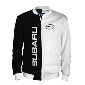 Мужской бомбер 3D с принтом Subaru в городе Новоалтайск, 100% полиэстер | застегивается на молнию, по бокам два кармана без застежек, по низу бомбера и на воротнике - эластичная резинка | subaru | марка | машины | субару