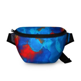 Поясная сумка 3D с принтом blob color в городе Новоалтайск, 100% полиэстер | плотная ткань, ремень с регулируемой длиной, внутри несколько карманов для мелочей, основное отделение и карман с обратной стороны сумки застегиваются на молнию | abstraction | color | spray | tie dye | абстракция | акварель | брызги красок | живопись | искусство | капли капли | краски | текстуры | цветные краски | яркие цвета
