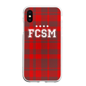 Чехол для iPhone XS Max матовый с принтом Футбольная клетка в городе Новоалтайск, Силикон | Область печати: задняя сторона чехла, без боковых панелей | fcsm | football | sp | мясные | футбольный клуб