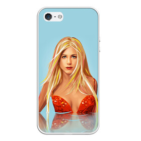 Чехол для iPhone 5/5S матовый с принтом Дженнифер Энистон в городе Новоалтайск, Силикон | Область печати: задняя сторона чехла, без боковых панелей | jennifer aniston | дженнифер энистон