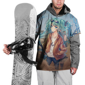 Накидка на куртку 3D с принтом Suna Miku в городе Новоалтайск, 100% полиэстер |  | anime | hatsune | miku | vocaloid | аниме | вокалоид | мику