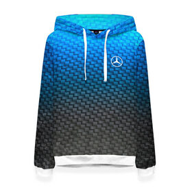 Женская толстовка 3D с принтом MERCEDES COLLECTION CARBON в городе Новоалтайск, 100% полиэстер  | двухслойный капюшон со шнурком для регулировки, мягкие манжеты на рукавах и по низу толстовки, спереди карман-кенгуру с мягким внутренним слоем. | auto | automobile | car | carbon | machine | mercedes | motor | motor car | sport car | автомашина | бренд | легковой автомобиль | марка | спортивный автомобиль | тачка