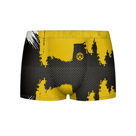 Мужские трусы 3D с принтом BORUSSIA SPORT YELLOW в городе Новоалтайск, 50% хлопок, 50% полиэстер | классическая посадка, на поясе мягкая тканевая резинка | Тематика изображения на принте: 
