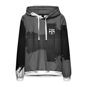 Мужская толстовка 3D с принтом BARCELONA SPORT GRAY в городе Новоалтайск, 100% полиэстер | двухслойный капюшон со шнурком для регулировки, мягкие манжеты на рукавах и по низу толстовки, спереди карман-кенгуру с мягким внутренним слоем. | football | soccer | барселона