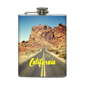 Фляга с принтом California collection в городе Новоалтайск, металлический корпус | емкость 0,22 л, размер 125 х 94 мм. Виниловая наклейка запечатывается полностью | Тематика изображения на принте: california | usa | америка | города | дороги | калифорния | природа | страны | сша