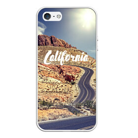 Чехол для iPhone 5/5S матовый с принтом California в городе Новоалтайск, Силикон | Область печати: задняя сторона чехла, без боковых панелей | california | usa | америка | города | дороги | калифорния | природа | страны | сша
