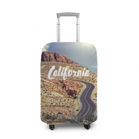 Чехол для чемодана 3D с принтом California в городе Новоалтайск, 86% полиэфир, 14% спандекс | двустороннее нанесение принта, прорези для ручек и колес | california | usa | америка | города | дороги | калифорния | природа | страны | сша