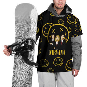 Накидка на куртку 3D с принтом Nirvana в городе Новоалтайск, 100% полиэстер |  | cobain | kurt | nevermino | nirvana | альтернативный | гранж | грол | группа | дональд | кобейн | курт | музыка | надпись | нервана | нирвана | новоселич | певец | рок | смайл | смайлик | солист
