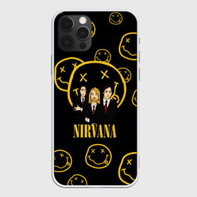 Чехол для iPhone 12 Pro Max с принтом Nirvana в городе Новоалтайск, Силикон |  | Тематика изображения на принте: cobain | kurt | nevermino | nirvana | альтернативный | гранж | грол | группа | дональд | кобейн | курт | музыка | надпись | нервана | нирвана | новоселич | певец | рок | смайл | смайлик | солист