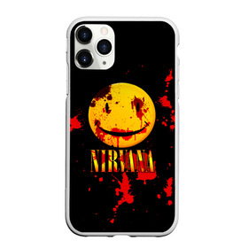 Чехол для iPhone 11 Pro Max матовый с принтом Nirvana в городе Новоалтайск, Силикон |  | cobain | kurt | nevermino | nirvana | альтернативный | гранж | грол | группа | дональд | кобейн | курт | музыка | надпись | нервана | нирвана | новоселич | певец | рок | смайл | смайлик | солист
