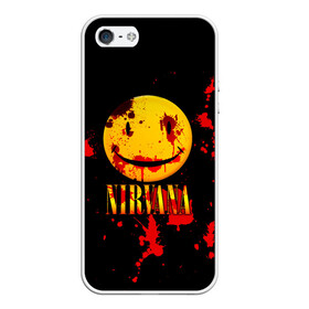 Чехол для iPhone 5/5S матовый с принтом Nirvana в городе Новоалтайск, Силикон | Область печати: задняя сторона чехла, без боковых панелей | cobain | kurt | nevermino | nirvana | альтернативный | гранж | грол | группа | дональд | кобейн | курт | музыка | надпись | нервана | нирвана | новоселич | певец | рок | смайл | смайлик | солист