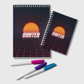Блокнот с принтом Gunter (Пассхантер) в городе Новоалтайск, 100% бумага | 48 листов, плотность листов — 60 г/м2, плотность картонной обложки — 250 г/м2. Листы скреплены удобной пружинной спиралью. Цвет линий — светло-серый
 | 80 | ready player one | spilberg | восьмидесятые | первому игроку приготовиться | ретро | спилберг