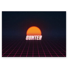 Поздравительная открытка с принтом Gunter (Пассхантер) в городе Новоалтайск, 100% бумага | плотность бумаги 280 г/м2, матовая, на обратной стороне линовка и место для марки
 | 80 | ready player one | spilberg | восьмидесятые | первому игроку приготовиться | ретро | спилберг