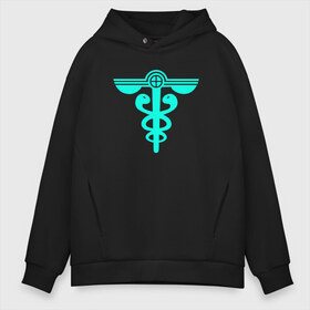 Мужское худи Oversize хлопок с принтом Psycho Pass Sibyl System в городе Новоалтайск, френч-терри — 70% хлопок, 30% полиэстер. Мягкий теплый начес внутри —100% хлопок | боковые карманы, эластичные манжеты и нижняя кромка, капюшон на магнитной кнопке | akane | anime | shinya kogami | аниме | психо паспорт | психо пасс