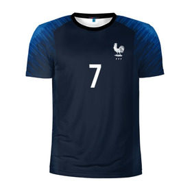 Мужская футболка 3D спортивная с принтом Griezmann home 18-19 WC в городе Новоалтайск, 100% полиэстер с улучшенными характеристиками | приталенный силуэт, круглая горловина, широкие плечи, сужается к линии бедра | antoine | cup | euro | france | griezmann | world | антуан | гризманн | конфедераций | кубок | франция | чемпионат