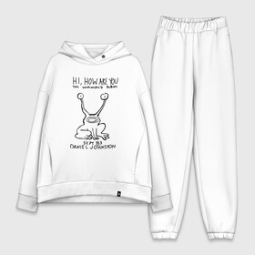Женский костюм хлопок Oversize с принтом Hi, How Are You в городе Новоалтайск,  |  | cobain | kurt | nevermino | nirvana | альтернативный | гранж | грол | группа | дональд | кобейн | курт | музыка | надпись | нервана | нирвана | новоселич | певец | рок | смайл | смайлик | солист