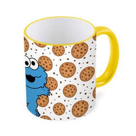 Кружка 3D с принтом Cookie monster в городе Новоалтайск, керамика | ёмкость 330 мл | cookie | cookiemonster | delicious | eat | monster | yummy | еда | куки | кукимонстр | монстр | печенье | сладости | улица | улицасезам