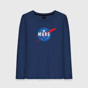 Женский лонгслив хлопок с принтом To Mars в городе Новоалтайск, 100% хлопок |  | elon musk | spacex | илон маск | космос | марс | спейс икс