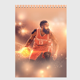 Скетчбук с принтом NBA Stars в городе Новоалтайск, 100% бумага
 | 48 листов, плотность листов — 100 г/м2, плотность картонной обложки — 250 г/м2. Листы скреплены сверху удобной пружинной спиралью | hurden | nba | rockets | баскетбол | нба | харден | хьюстон рокетс
