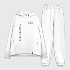 Женский костюм хлопок Oversize с принтом Lexus в городе Новоалтайск,  |  | crossover | cruiser | gx | harrier | land | lexus | lfa | ls | lx | prado | sport | toyota | авто | автомобиль | знак | лексус | лехус | лого | машина | седан | символ | спорт | тачка | хэтчбек | эмблема