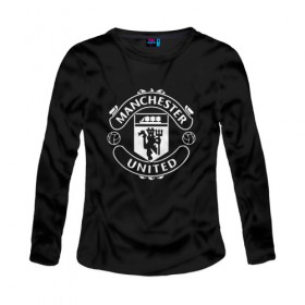 Женский лонгслив хлопок с принтом Manchester United в городе Новоалтайск, 100% хлопок |  | club | football | logo | manchester | rooney | united | английская | дьяволы | красные | лига | лого | логотип | манчестер | премьер | эмблема | юнайтед