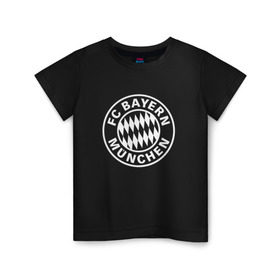 Детская футболка хлопок с принтом FC Bayern Munchen в городе Новоалтайск, 100% хлопок | круглый вырез горловины, полуприлегающий силуэт, длина до линии бедер | bayern | football | munchen | бавария | байерн | мюнхен | мюнхенская