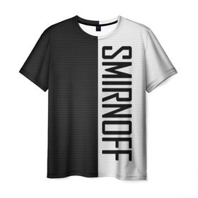 Мужская футболка 3D с принтом SMIRNOFF в городе Новоалтайск, 100% полиэфир | прямой крой, круглый вырез горловины, длина до линии бедер | big name | smirnov | большие буквы | отчество | смирнов | фамилия