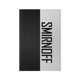 Обложка для паспорта матовая кожа с принтом SMIRNOFF в городе Новоалтайск, натуральная матовая кожа | размер 19,3 х 13,7 см; прозрачные пластиковые крепления | big name | smirnov | большие буквы | отчество | смирнов | фамилия