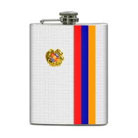 Фляга с принтом I Love Armenia в городе Новоалтайск, металлический корпус | емкость 0,22 л, размер 125 х 94 мм. Виниловая наклейка запечатывается полностью | Тематика изображения на принте: armenia | армения | герб армении | ереван | флаг армении