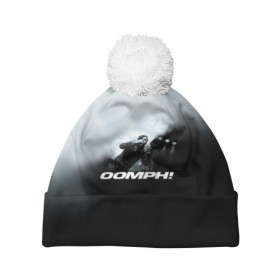 Шапка 3D c помпоном с принтом OOMPH! в городе Новоалтайск, 100% полиэстер | универсальный размер, печать по всей поверхности изделия | electronic body musi | neue deutsche hrte | oomph | андреас крэп | антитезис | группа | деро гои | индастриал | крэп | метал | оомпх | оомрн | роберт флюкс | рок | синтез | тезис | флюкс