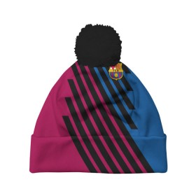 Шапка 3D c помпоном с принтом BARCELONA SPORT в городе Новоалтайск, 100% полиэстер | универсальный размер, печать по всей поверхности изделия | fc | fc baeca | football | football club | sport | барселона | спорт | спортивные | униформа | фирменые цвета | фк | футбол | футбольный клуб