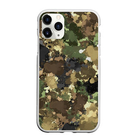 Чехол для iPhone 11 Pro матовый с принтом Камуфляж с кляксами в городе Новоалтайск, Силикон |  | клякса | краски | маскировка | милитари | паттрен | пятна | хаки | художник