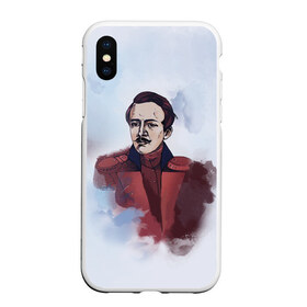 Чехол для iPhone XS Max матовый с принтом Лермонтов Михаил в городе Новоалтайск, Силикон | Область печати: задняя сторона чехла, без боковых панелей | лермонтов михаил