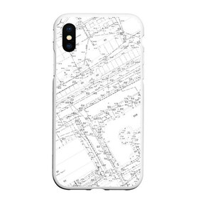 Чехол для iPhone XS Max матовый с принтом Топография_01 в городе Новоалтайск, Силикон | Область печати: задняя сторона чехла, без боковых панелей | Тематика изображения на принте: survey | геодезист | геодезия | топография