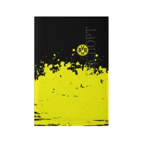 Обложка для паспорта матовая кожа с принтом BORUSSIA SPORT в городе Новоалтайск, натуральная матовая кожа | размер 19,3 х 13,7 см; прозрачные пластиковые крепления | боруссия | дортмунд