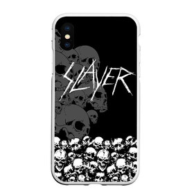 Чехол для iPhone XS Max матовый с принтом Slayer Black в городе Новоалтайск, Силикон | Область печати: задняя сторона чехла, без боковых панелей | hard | heavy | metal | rock | skull | trash | метал | рок | слеер | слейер | слэер | слэйер | треш | трэш | череп | черепа