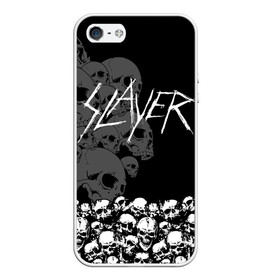 Чехол для iPhone 5/5S матовый с принтом Slayer Black в городе Новоалтайск, Силикон | Область печати: задняя сторона чехла, без боковых панелей | hard | heavy | metal | rock | skull | trash | метал | рок | слеер | слейер | слэер | слэйер | треш | трэш | череп | черепа
