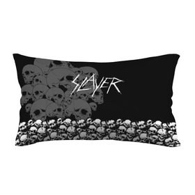 Подушка 3D антистресс с принтом Slayer Black в городе Новоалтайск, наволочка — 100% полиэстер, наполнитель — вспененный полистирол | состоит из подушки и наволочки на молнии | hard | heavy | metal | rock | skull | trash | метал | рок | слеер | слейер | слэер | слэйер | треш | трэш | череп | черепа